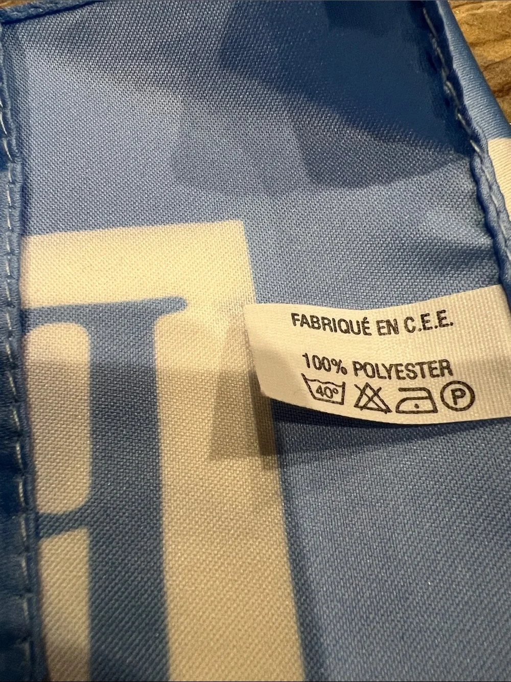 Paris Motif Light Blue & White Square Scarf
